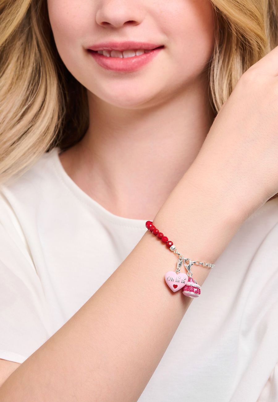 Colgante Charm Macaron Frambuesa Rosa