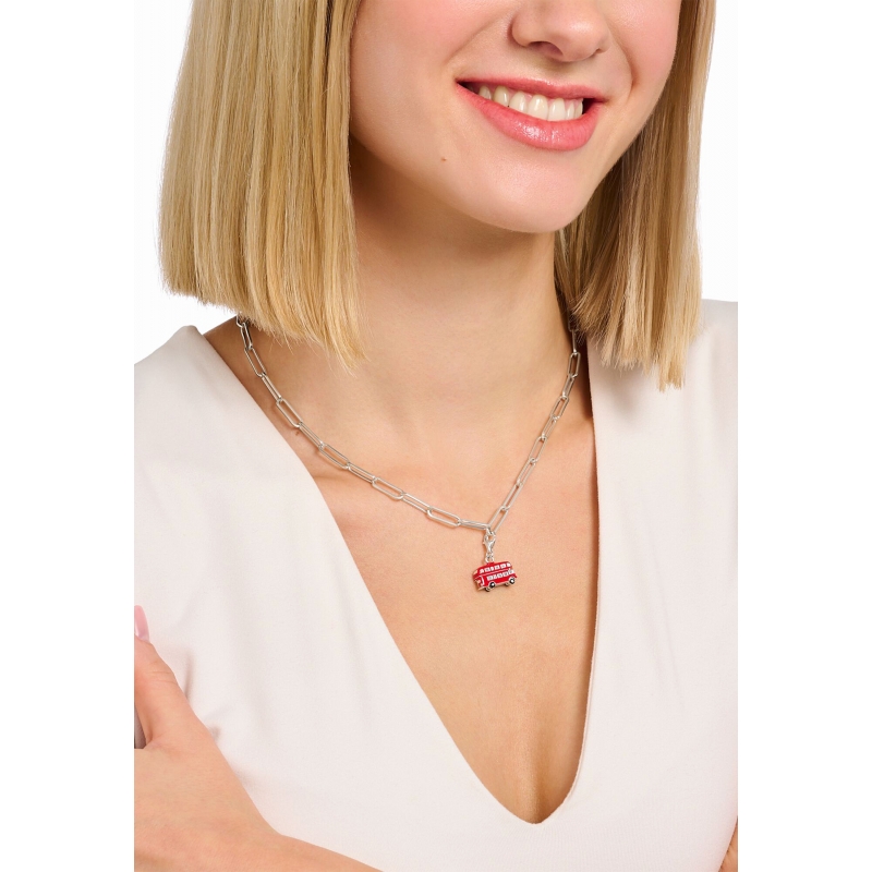 Charm Pendant LONDON Bus Red