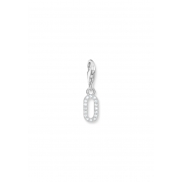 Charm-Anhänger Nummer "0" Zirkonia