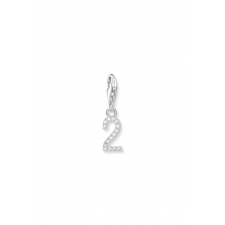 Pendentif Charm Number "2" Zirconia
