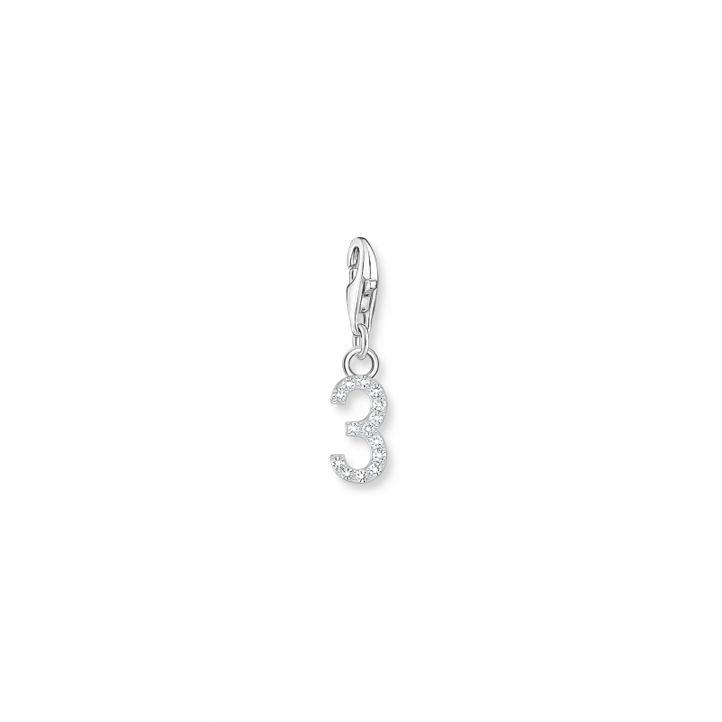 Pendentif Charm Number "3" Zirconia