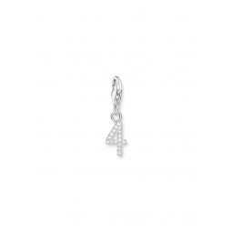 Charm-Anhänger Nummer "4" Zirkonia