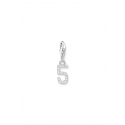 Charm-Anhänger Nummer "5" Zirkonia