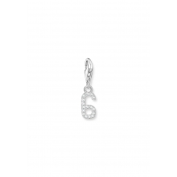 Colgante Charm Número "6" Circonita