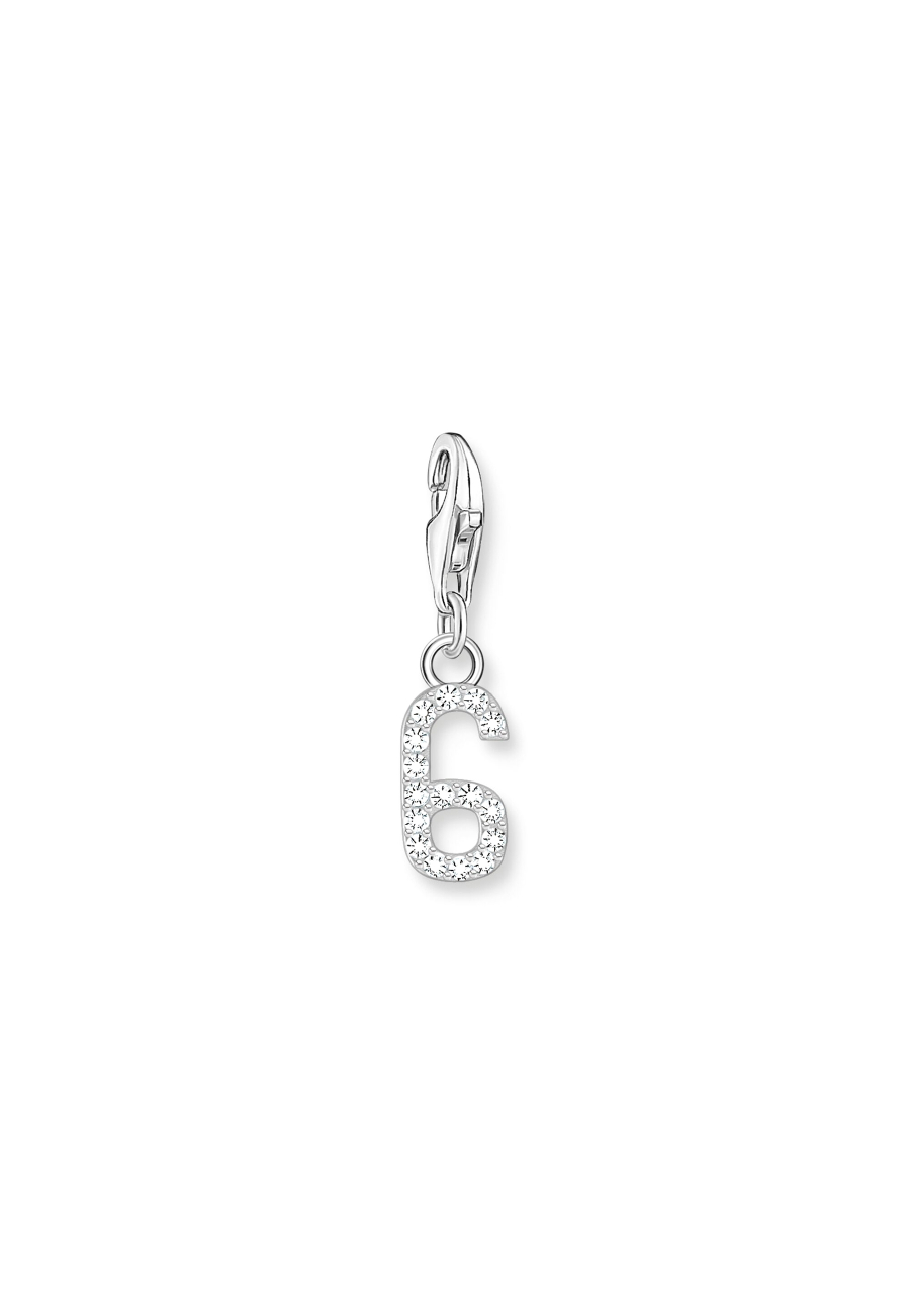 Pendentif Charm Number "6" Zirconia
