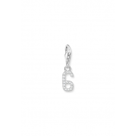 Pendentif Charm Number "6" Zirconia