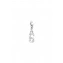 Colgante Charm Número "6" Circonita