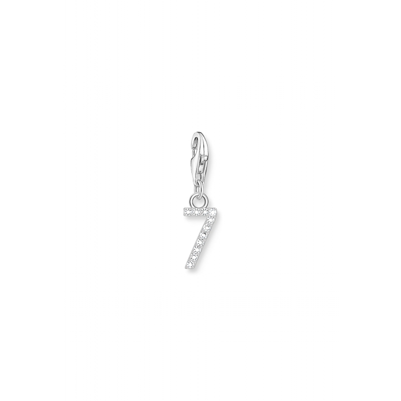 Charm Pendant Number "7" Zirconia