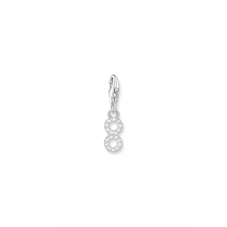 Charm-Anhänger Nummer "8" Zirkonia