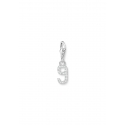 Charm-Anhänger Nummer "9" Zirkonia