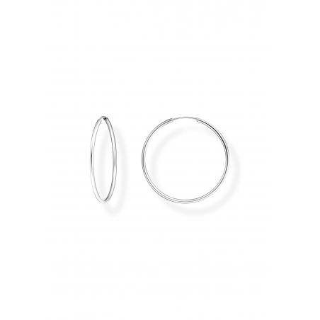 Hoop Earrings Medium Silver