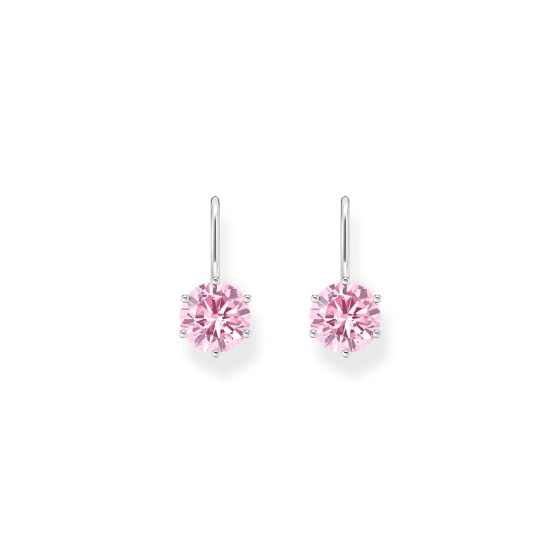 Pendientes Plata Circonita Rosa