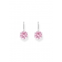 Pendientes Plata Circonita Rosa