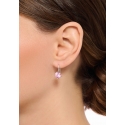 Boucles d'oreilles Argent Zirconia rose