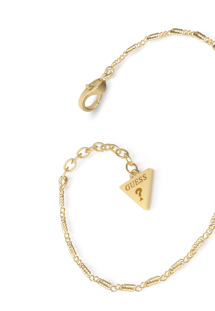 GUESS Pulsera Cristal Tag Oro