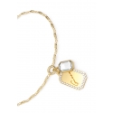 GUESS Pulsera Cristal Tag Oro