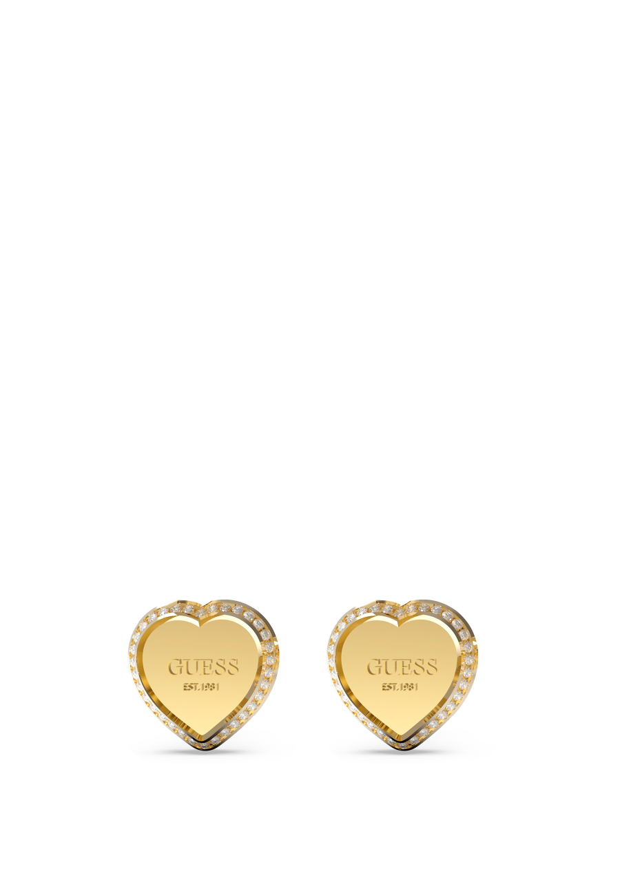 GUESS Pendientes Corazón Fino Oro