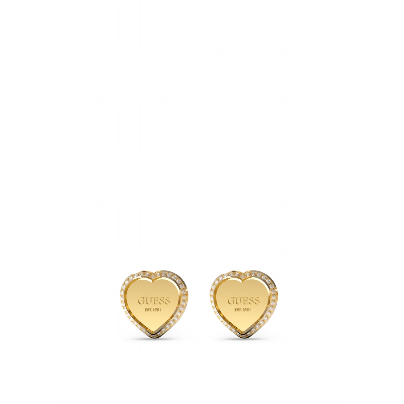 GUESS - Boucles d'oreilles cœur fin or