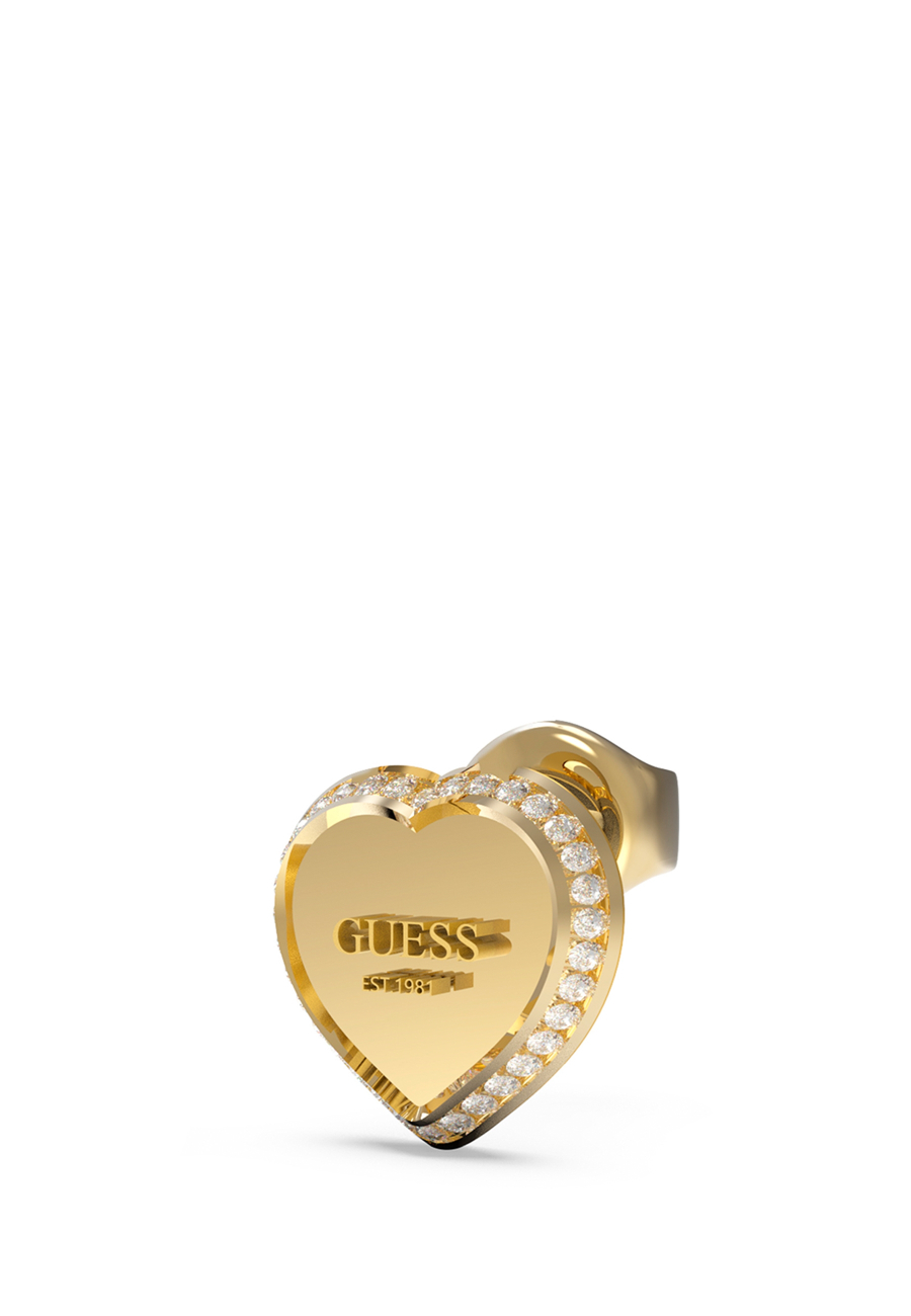 GUESS - Boucles d'oreilles cœur fin or