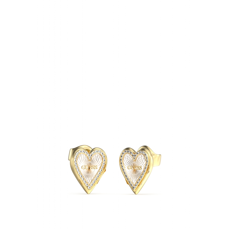 GUESS Stud Earrings Love me Tender Gold