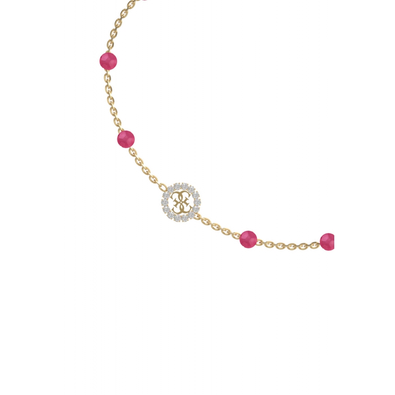 GUESS Armband Natürliche Steine Rosa
