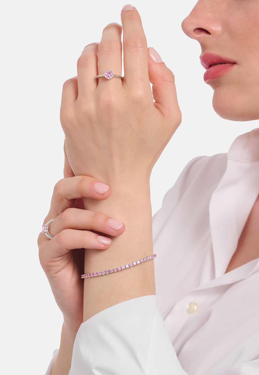 Tennisarmband Rosa Zirkonia