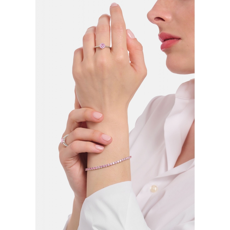 Bracelet de tennis Zirconia rose