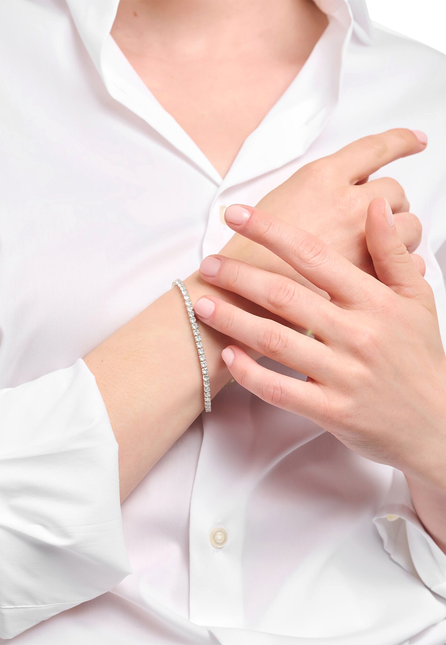 Bracelet de tennis Zirconia blanc
