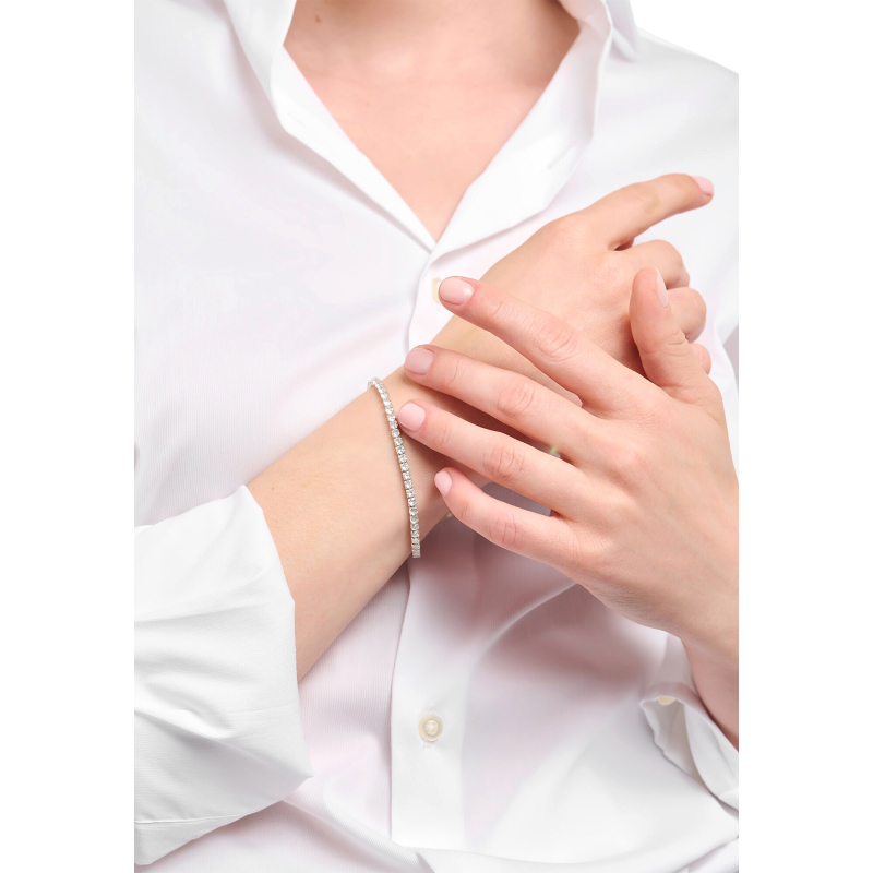 Bracelet de tennis Zirconia blanc