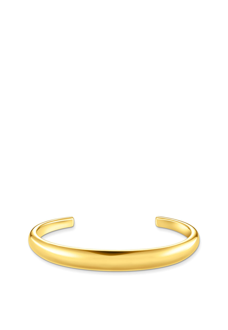 Brazalete clásico chapado en oro