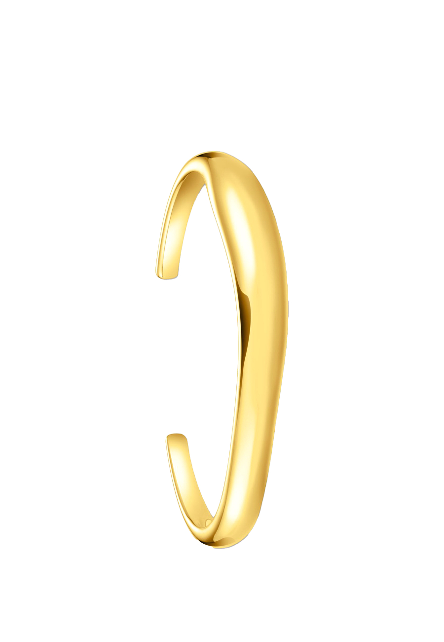 Bangle Organic Shape Gold-Plated