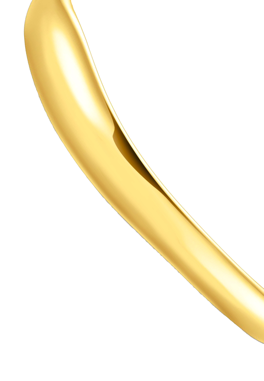 Bangle Organic Shape Gold-Plated