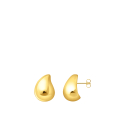 Earrings  Organic Drop-Shape Gold