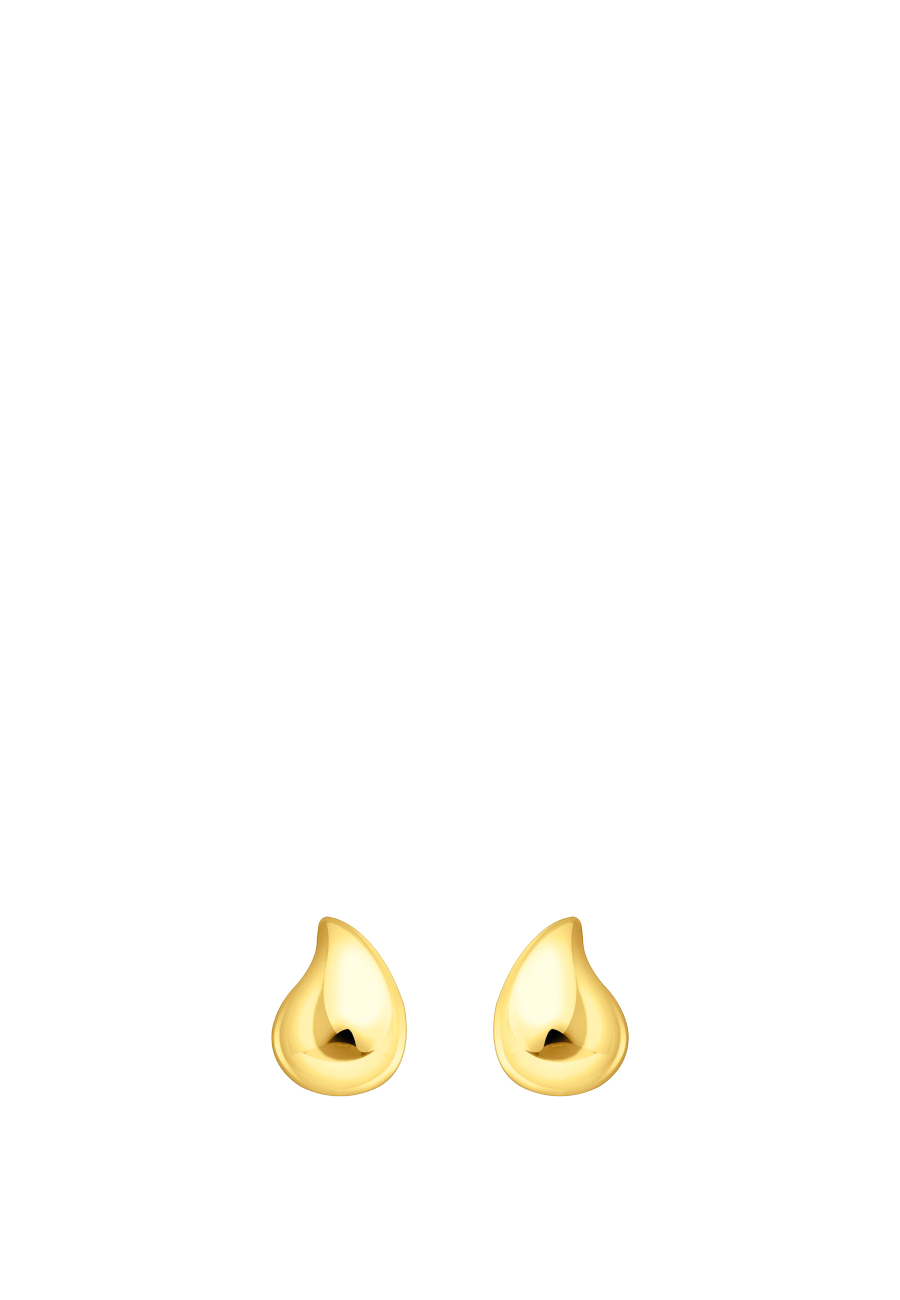 Earrings Organic Drop-Shape Small Gold