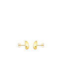 Earrings Organic Drop-Shape Small Gold