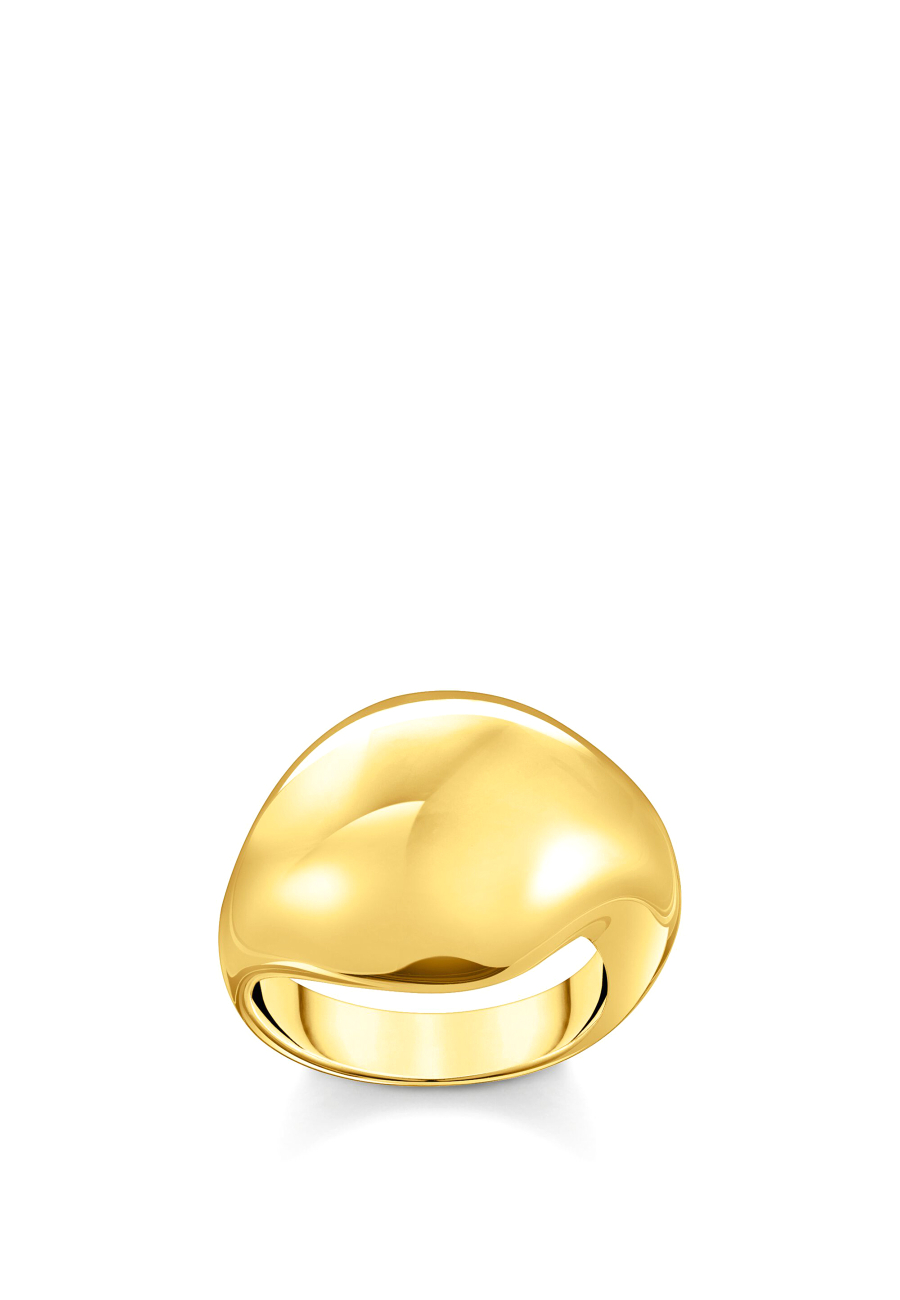 Ring Organic Drop-Shaped Gold