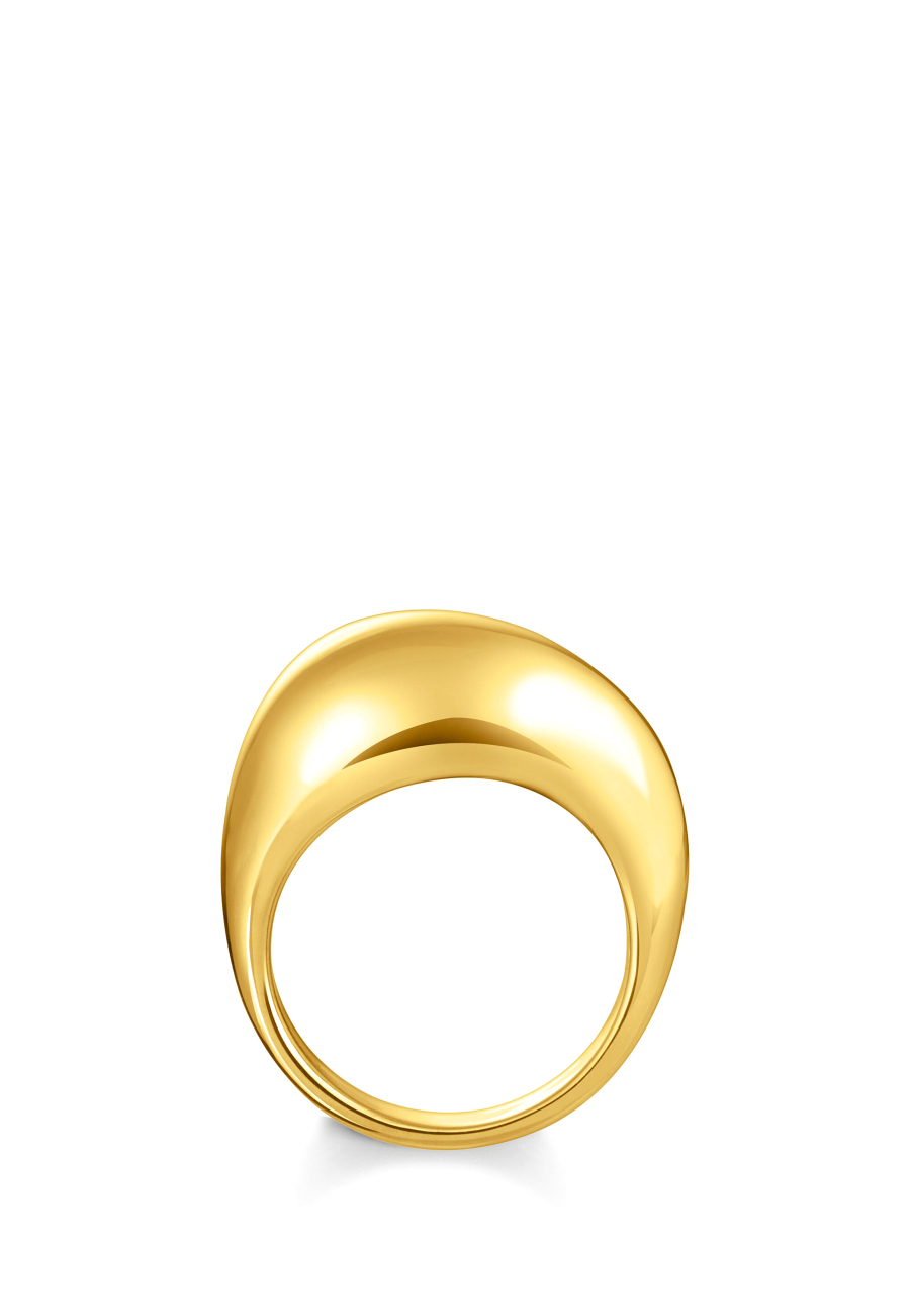 Ring Organic Drop-Shaped Gold