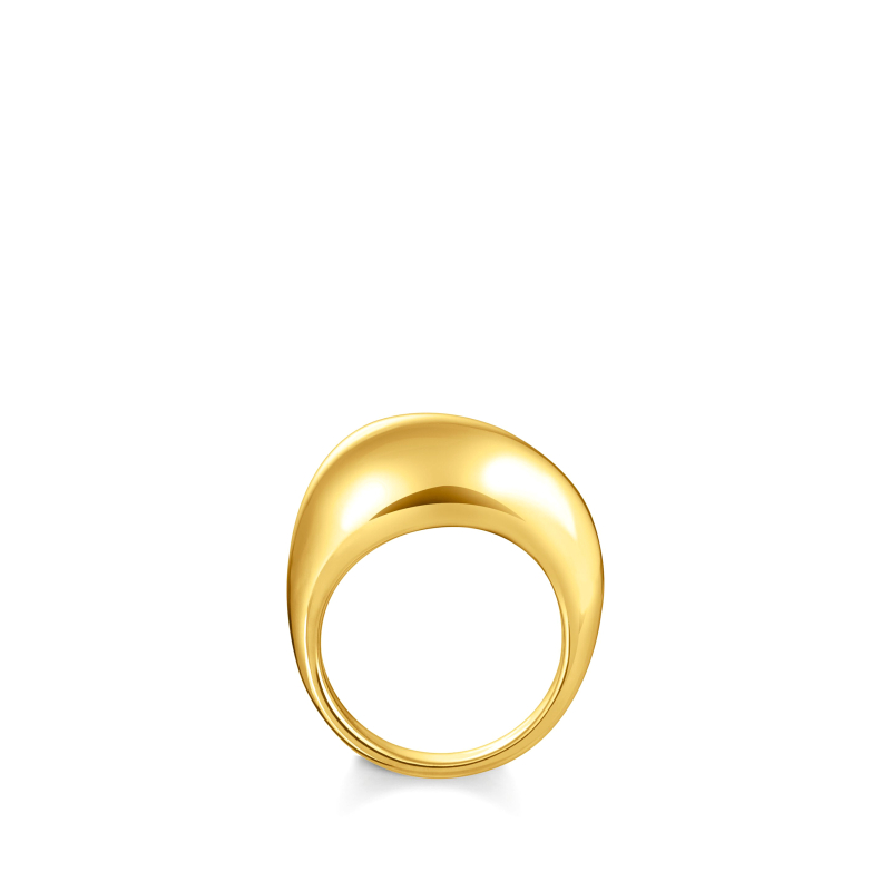 Bague en or en forme de goutte d'eau organique