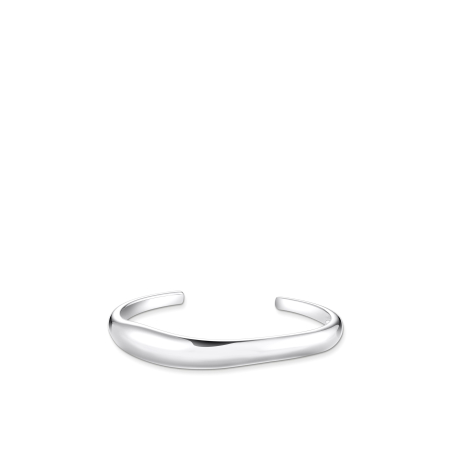 Brazalete Forma Orgánica Plata