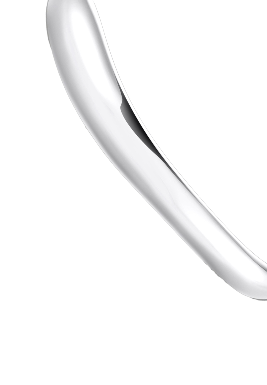 Brazalete Forma Orgánica Plata