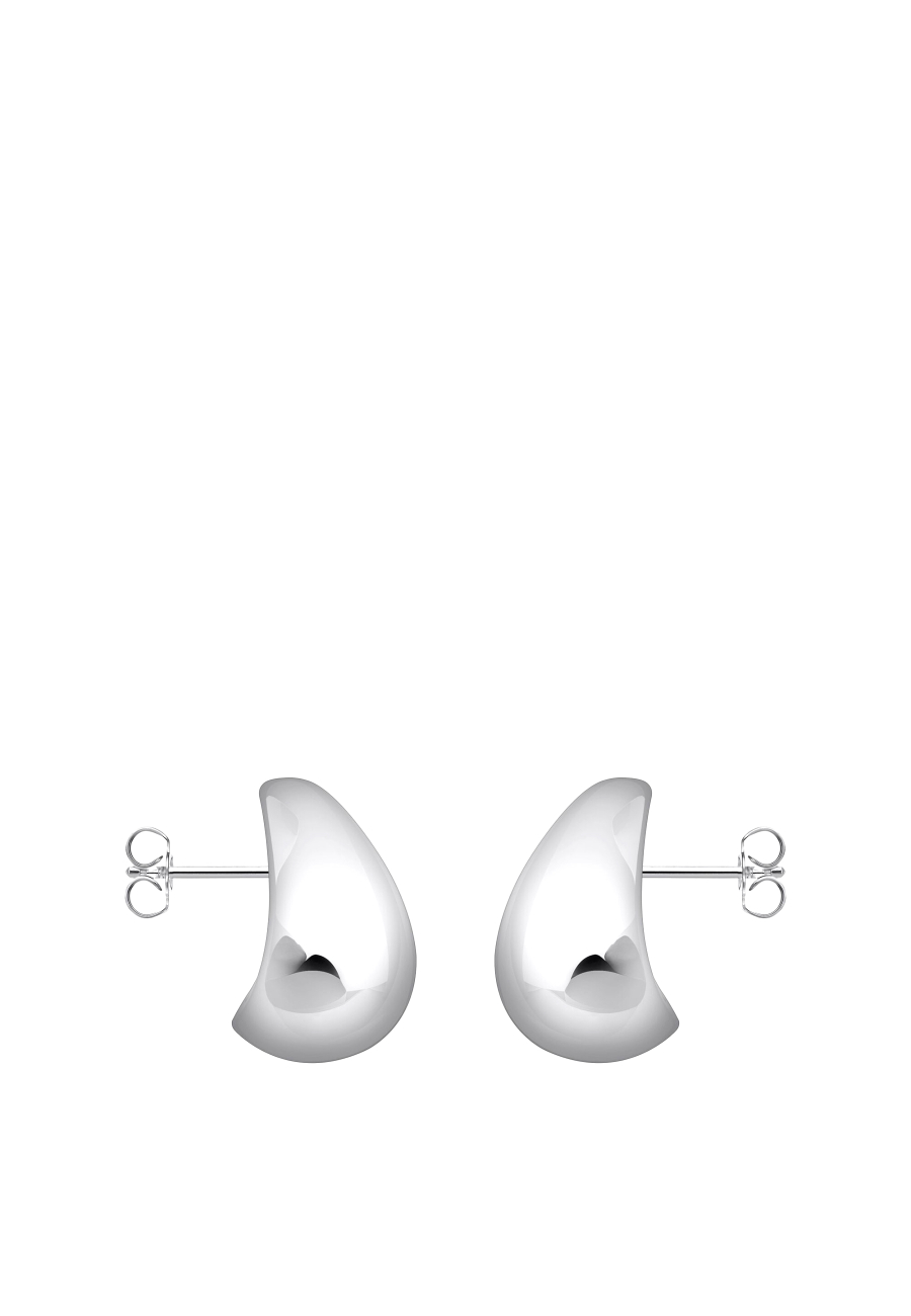 Earrings Organic Drop-Shape Silver