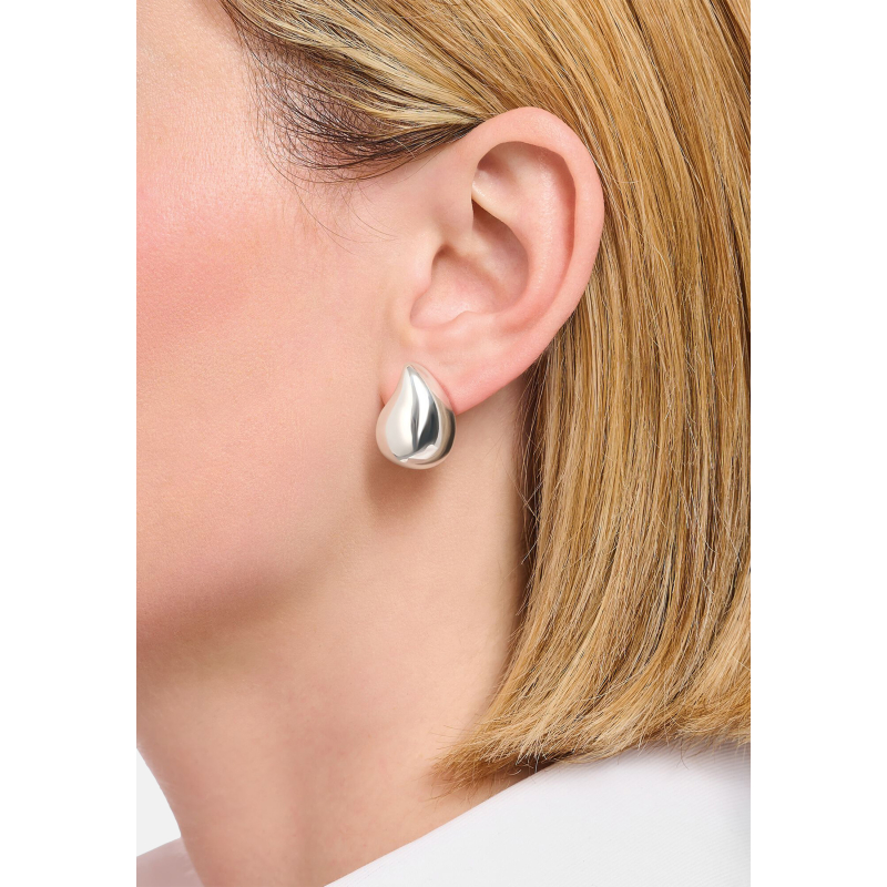 Pendientes Organic Drop-Shape Plata