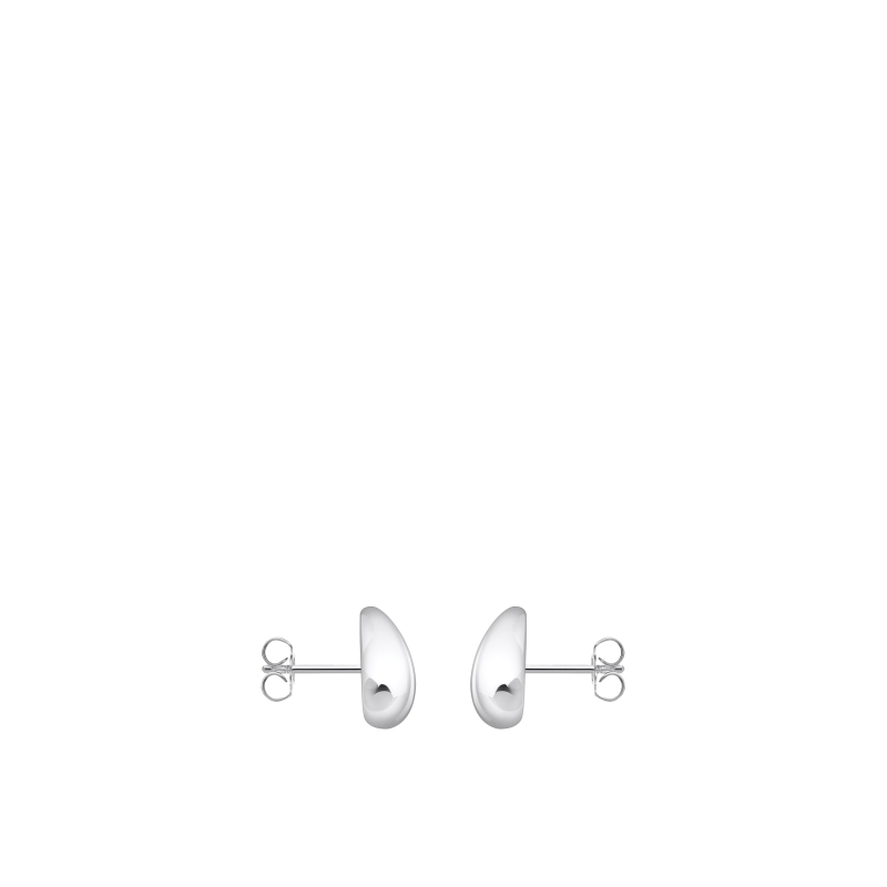 Ohrringe Bio Tropfenform Silber Klein