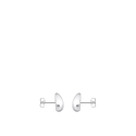Earrings Organic Drop-Shaped Silver Small