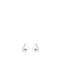 Earrings Organic Drop-Shaped Silver Small