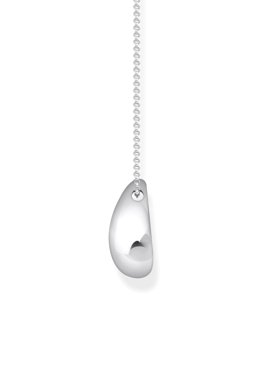 Collier bio en forme de goutte d'eau en argent