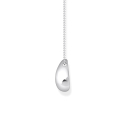 Collier bio en forme de goutte d'eau en argent