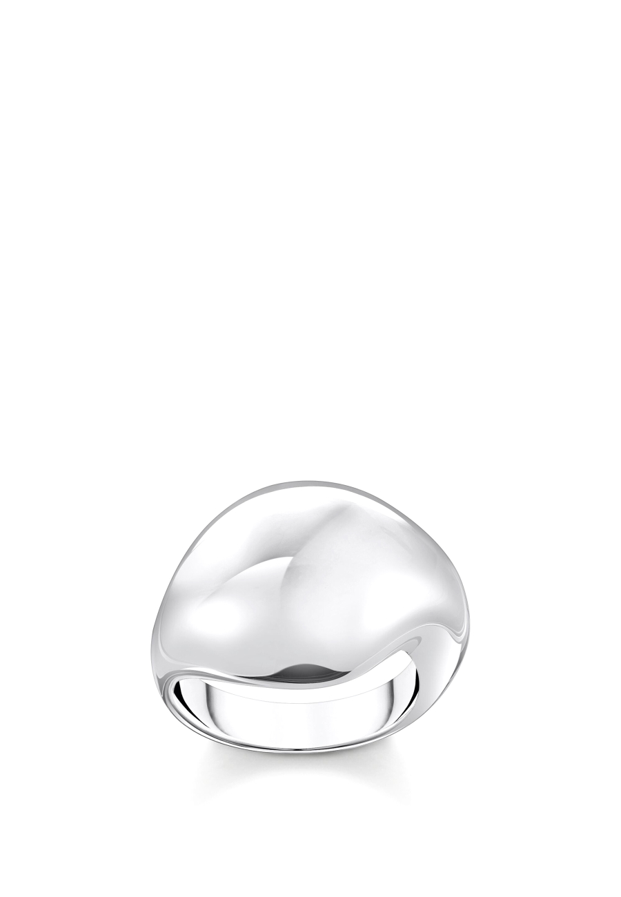 Ring Organic Drop-Shaped Silver