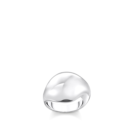 Ring Organic Drop-Shaped Silver