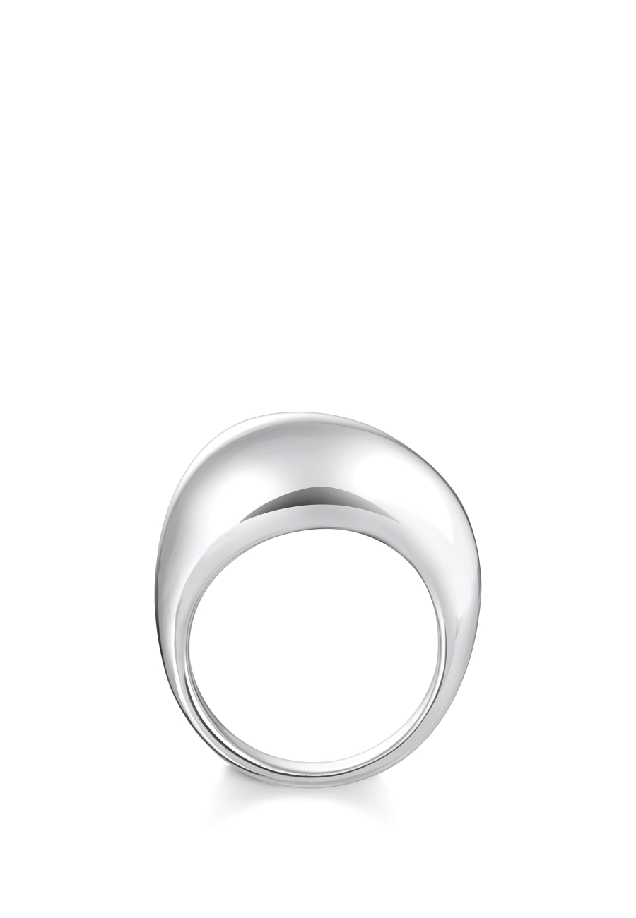 Ring Organic Drop-Shaped Silver